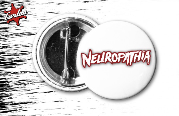 Przypinka NEUROPATHIA LOGO white