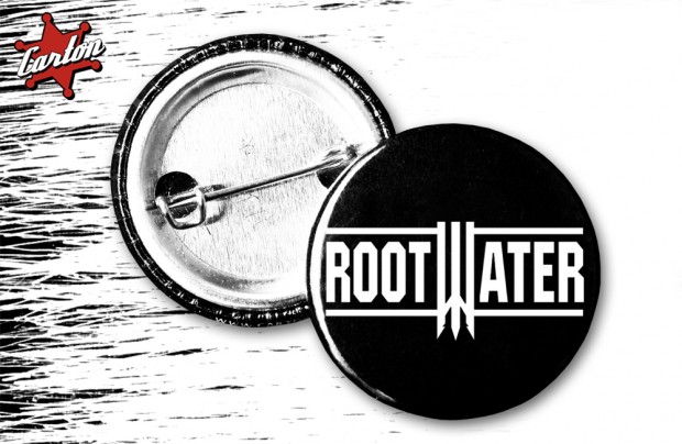 Przypinka ROOTWATER LOGO white