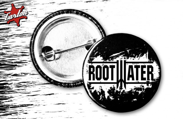 Przypinka ROOTWATER LOGO black