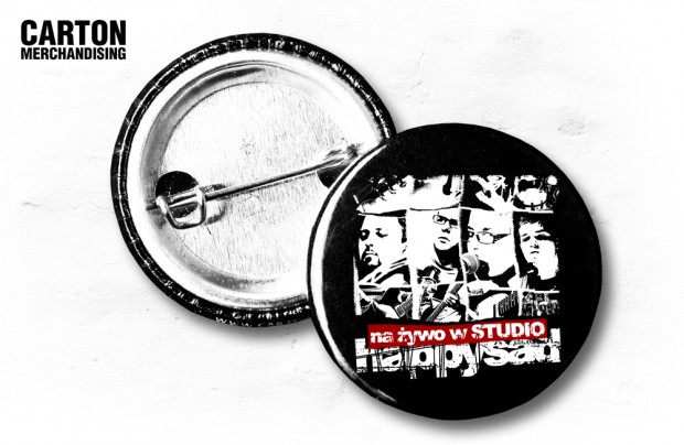 Przypinka HAPPYSAD NA ŻYWO W STUDIO black