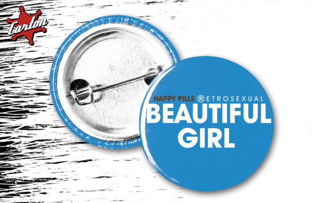 Przypinka HAPPY PILLS BEAUTIFUL GIRL