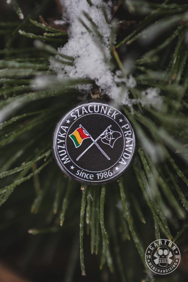 Przypinka FARBEN LEHRE MUZYKA SZACUNEK PRAWDA