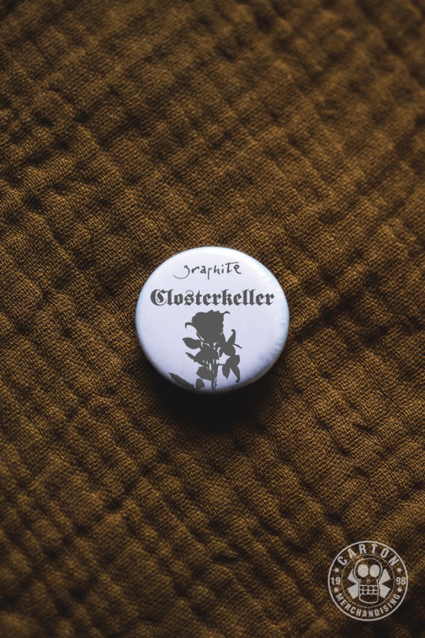 Przypinka CLOSTERKELLER GRAPHITE ROSE white