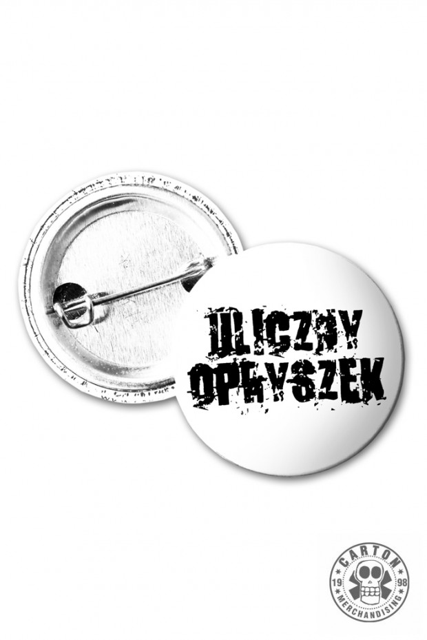 Przypinka ULICZNY OPRYSZEK LOGO black