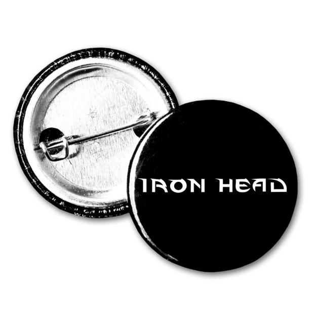 Przypinka IRON HEAD LOGO white