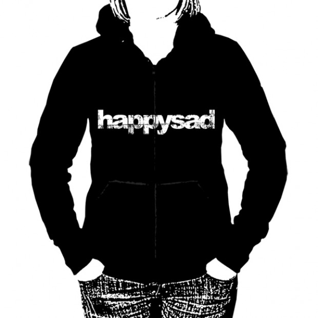 Bluza z kapturem na zamek damska HAPPYSAD LOGO