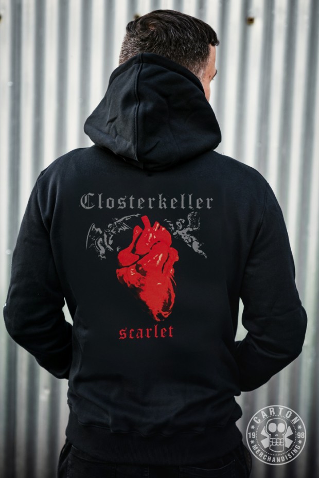 Bluza z kapturem na zamek CLOSTERKELLER SCARLET