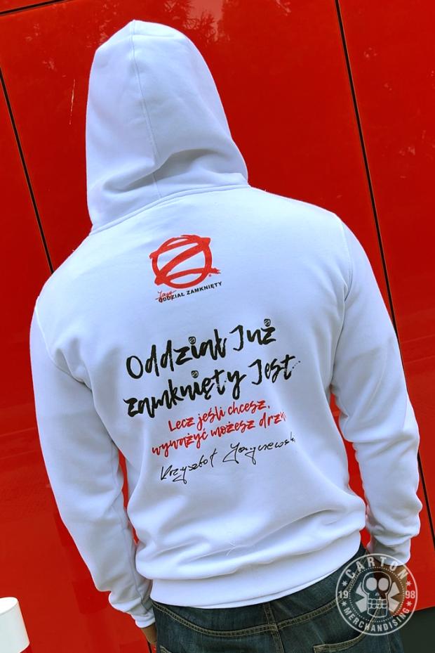 Bluza z kapturem na zamek JARY ODDZIAŁ ZAMKNIĘTY ODDZIAŁ JUŻ ZAMKNIĘTY JEST