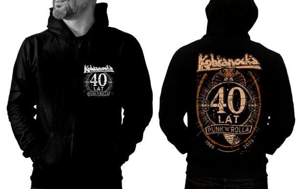 Bluza z kapturem na zamek KOBRANOCKA 40 LAT PUNK'N'ROLLA