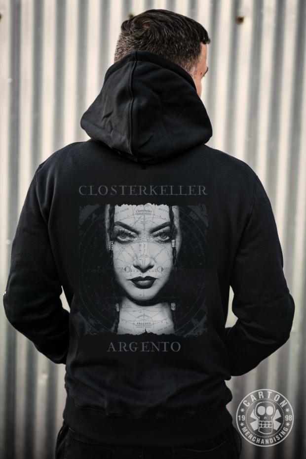 Bluza z kapturem na zamek CLOSTERKELLER ARGENTO