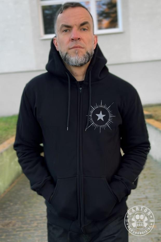 Bluza z kapturem na zamek CLOSTERKELLER ARGENTO STAR