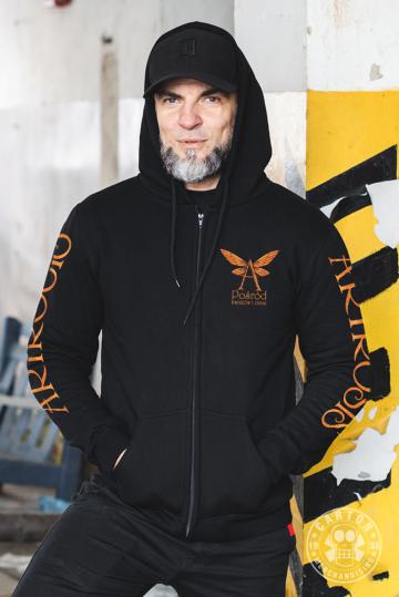 Bluza z kapturem na zamek ARTROSIS POŚRÓD KWIATÓW I CIENI