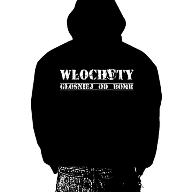 Bluza z kapturem na zamek WŁOCHATY GŁOŚNIEJ OD BOMB