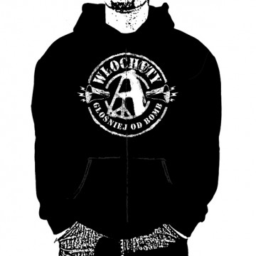 Zdjęcia produktu Bluza z kapturem na zamek WŁOCHATY GŁOŚNIEJ OD BOMB