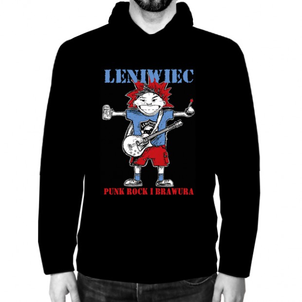 Bluza z kapturem LENIWIEC PUNK ROCK I BRAWURA