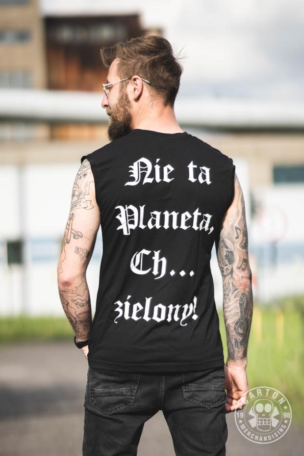 Koszulka bez rękawów ŁYDKA GRUBASA CEBULEŃKA black