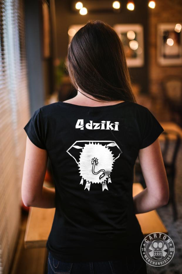Koszulka damska 4DZIKI SUPER DZIK black
