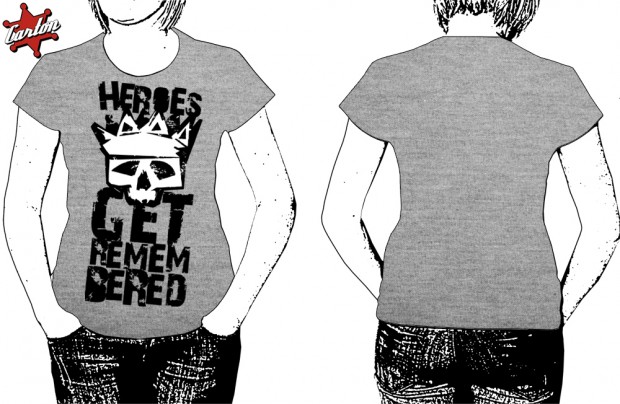 Koszulka damska HEROES GET REMEMBERED HEROES GET REMEMBERED gray