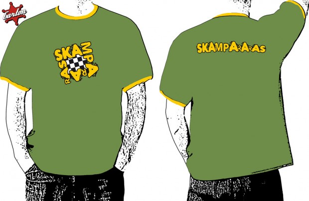 Koszulka SKAMPARARAS LOGO (zielono-zółta)