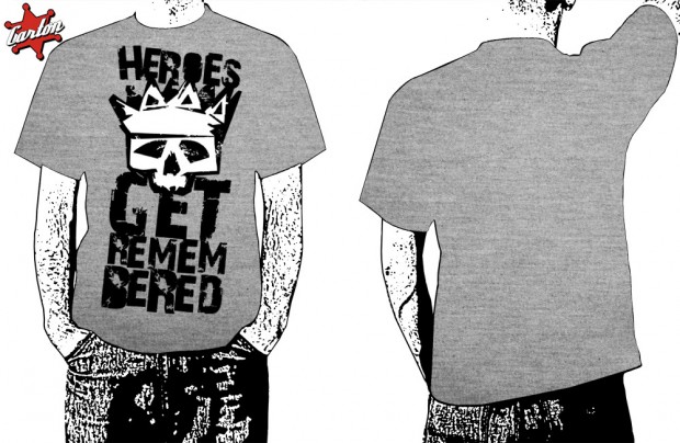 Koszulka HEROES GET REMEMBERED HEROES GET REMEMBERED gray