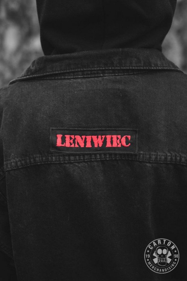 Naszywka LENIWIEC LOGO - czerwony napis