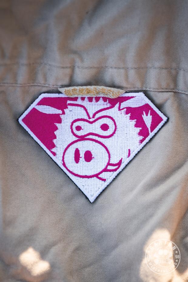 Naszywka 4DZIKI RYJ DZIKA pink