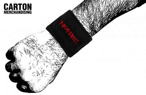Opaska na rękę NONE LOGO red