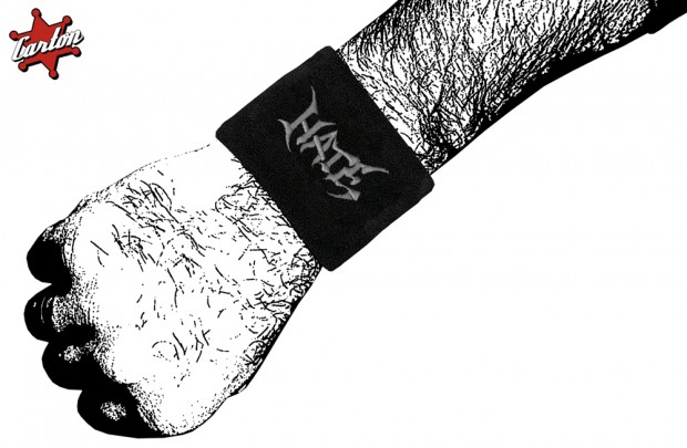 Opaska na rękę HATE LOGO grey