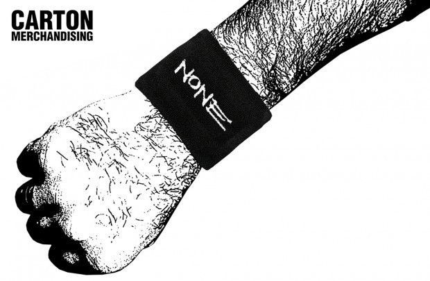 Opaska na rękę NONE LOGO white